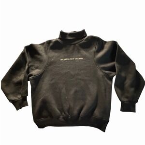 Kids Zara Black Turtleneck Sweatshirt CREATING NEW DREAMS Size 11 12